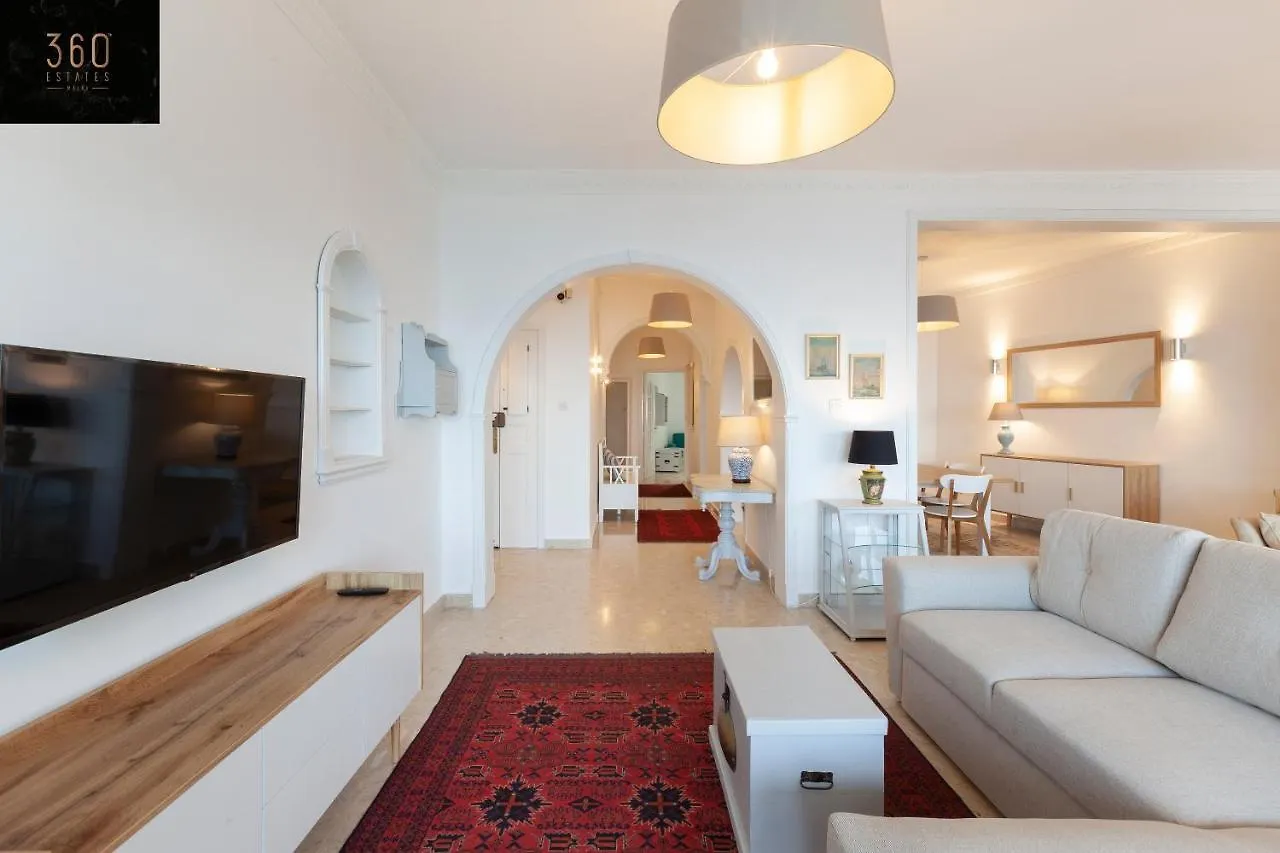 Breathtaking Seafront 3Bd W/ Balcony, Sliema Coast By 360 Estates Apartment