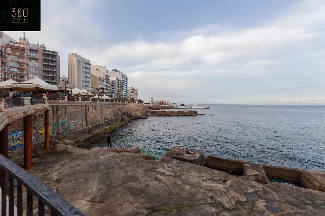 Breathtaking Seafront 3Bd W/ Balcony, Sliema Coast By 360 Estates Apartment