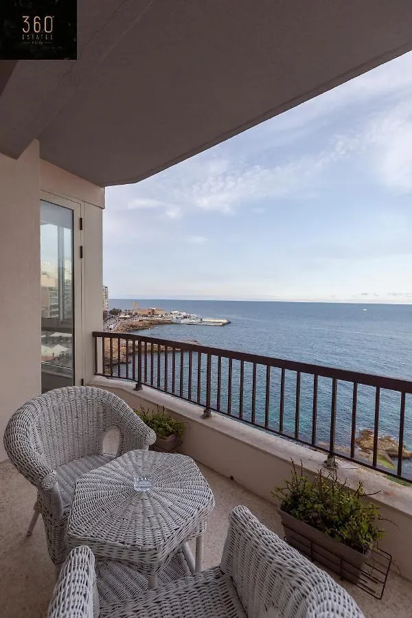 Breathtaking Seafront 3Bd W/ Balcony, Sliema Coast By 360 Estates Apartment