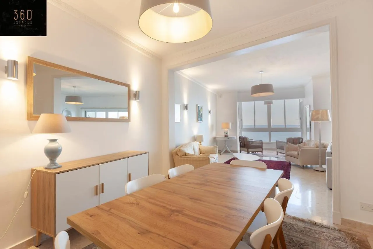 Breathtaking Seafront 3Bd W/ Balcony, Sliema Coast By 360 Estates Apartment
