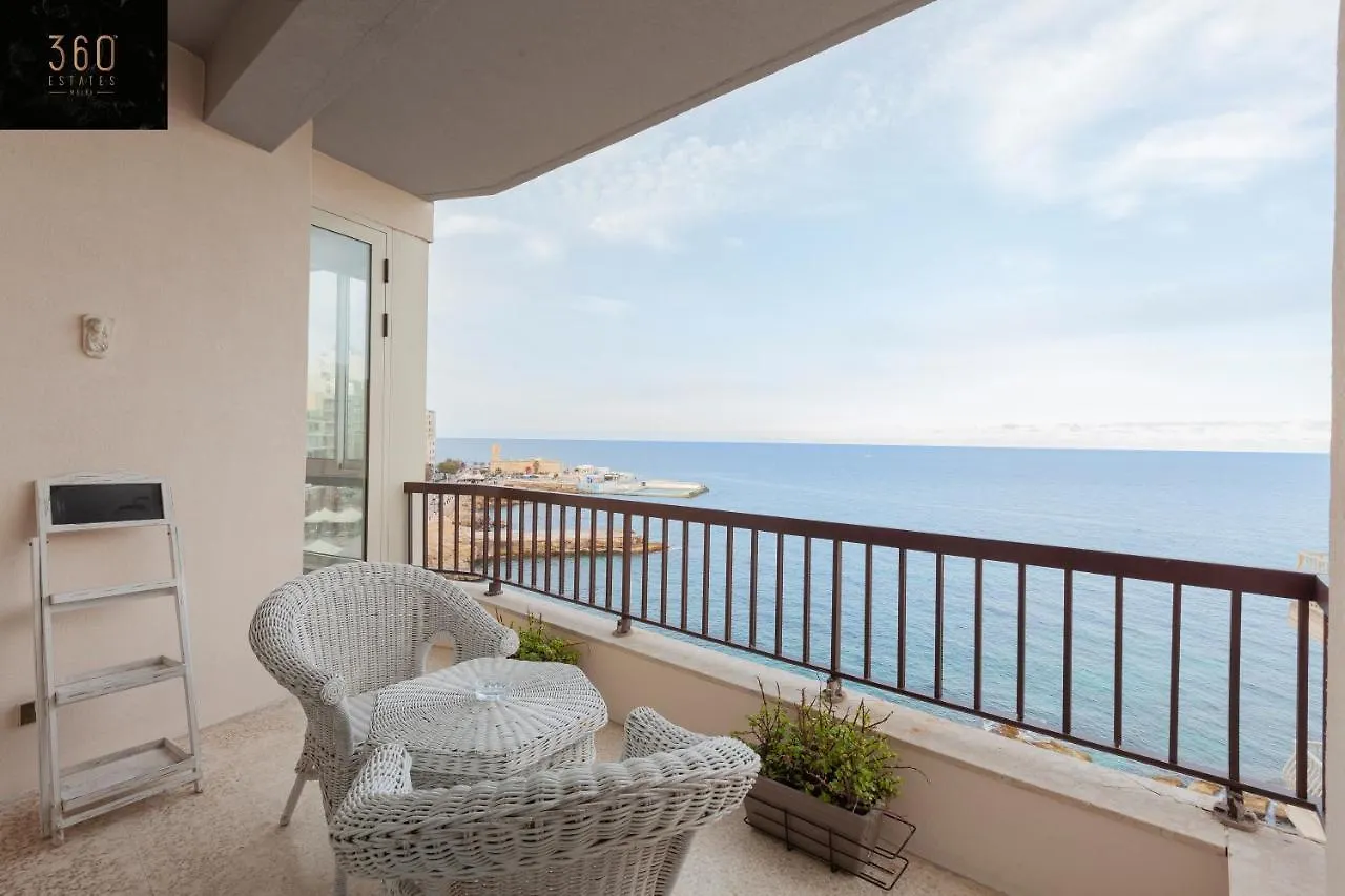 Breathtaking Seafront 3Bd W/ Balcony, Sliema Coast By 360 Estates Apartment Malta