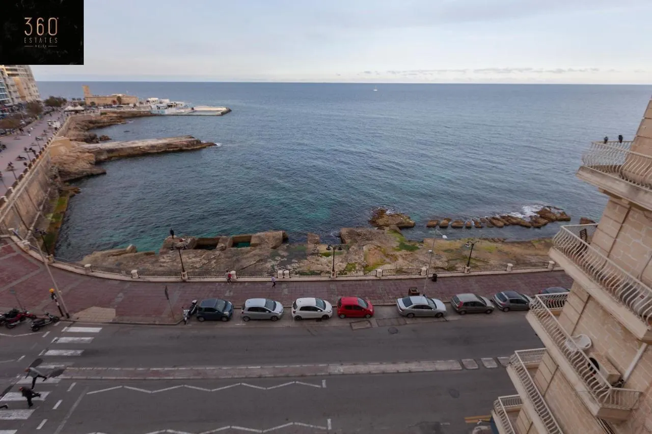 Breathtaking Seafront 3Bd W/ Balcony, Sliema Coast By 360 Estates Apartment